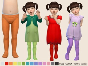 Sims 4 — SolidColor Tights by Paogae — Tights for little girls, fourteen solid colors, to match with all your favorite