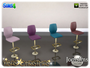 Sims 4 — yibas christmas dining barstool by jomsims — yibas christmas dining barstool