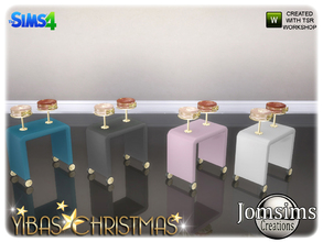 Sims 4 — yibas christmas dining trolley with decoration more small by jomsims — yibas christmas dining trolley with
