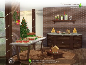 Sims 4 — Holiday Yummies *decor only* by SIMcredible! — Yay! Ho-Ho-Holidays time: D To increase your party ambiances, we