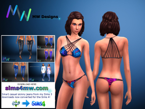Sims 4 — Electrifying Sexiness Bikini Set by MwDESIGNS2 — Get ready for a wave of sexiness this summer, as there's a