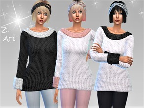 Sims 4 — Winter CollectZ. 07 by Zuckerschnute20 — A super comfortable sweater with fur trim :D 3 colors CAS thumbnail
