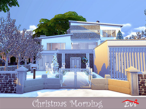 Sims 4 — Christmas Morning by evi — A three bedroom modern house decorated for seasons holidays. It is spacy, with plenty