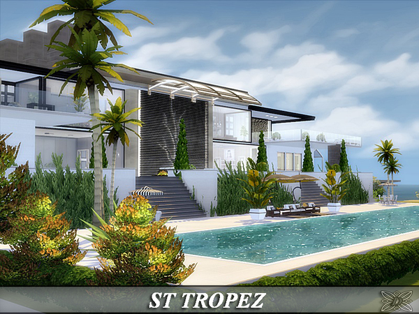 Sims 4 — ST TROPEZ by Danuta720 — Super luxury, ultra modern home for a very large family. created by Danuta720
