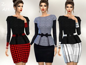 Sims 4 — Winter CollectZ. 08 by Zuckerschnute20 — A ladylike dress for the holidays :D 3 colors CAS thumbnail package