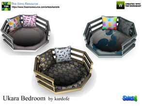 Sims 4 — kardofe_Ukara Bedroom_Bed small pets by kardofe — Bed for small pets, with two comfortable cushions and in three