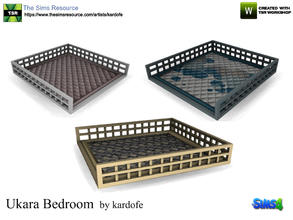 Sims 4 — kardofe_Ukara Bedroom_Pet bed by kardofe — Bed for large pets, in three color options 