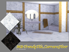 Sims 4 — MB-TrendyTile_CarraraFloor by matomibotaki — MB-TrendyTile_CarraraFloor, matching carrara marble stone floor, to