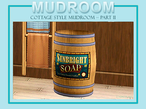 Sims 3 — Cottage Style Mudroom Soap Barrel by Cashcraft — It's a vintage soap barrel for your cottage mudroom or use as a