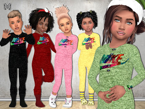 Sims 4 — MP Toddler NIKE_PJ by MartyP — NIKE outfit for toddler girls and Boys. ~For Toddler girls and boys. ~10 colour