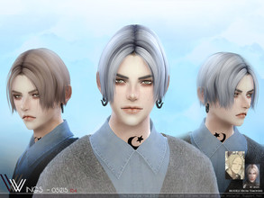 Sims 4 — WINGS-OS1215 by wingssims — This hair style has 20 kinds of color File size is about 11MB Hope you like it!