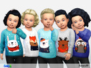 Sims 4 — S77 toddler 28 by Sonata77 — New sweatshirt with funny animals for toddler. Base game. New item. 5 colors.