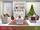 Sims 4 — Yuletide Living  by Lulu265 — Create a cosy Christmas corner in your living room. Set includes fireplace,