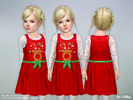 Sims 4 — Red Reindeer Dress [NEEDS TODDLER STUFF] by lillka — Red Reindeer Dress New item / one style I hope you like it