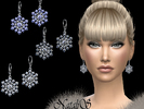 Sims 4 — NataliS_Sparkling snowflake earrings by Natalis — Sparkling snowflake earrings. FT-FA-FE 3 colors.