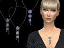 Sims 4 — NataliS_Sparkling triple snowflakes necklace by Natalis — Sparkling triple snowflakes necklace. FT-FA-FE 3