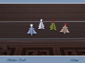 Sims 4 — Christmas Touch. Cutout Christmas Tree by soloriya — Small cutout Christmas tree. Part of Christmas Touch set. 4