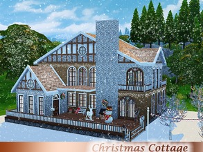 Sims 4 — Christmas Cottage by Sims_House — Two-storey cottage for Christmas. 1st floor - entrance hall, kitchen,
