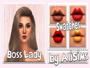 Sims 4 — AliSims - BossLady Lips by AliSims_ — ~ AliSims - BossLady Lips ~ This is the first piece of CC I have made so I