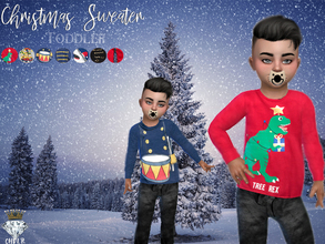 Sims 4 — Toddler Christmas Sweater /CHVLR by MadameChvlr — in 7 different Colors. Christmas Edition If you want to know
