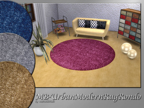 Sims 4 — MB-UrbanModernRugRondo by matomibotaki — MB-UrbanModernRugRondo, fluffy round rug 3x3 large, comes in 4 solid