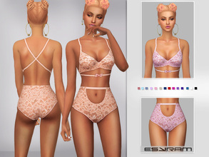 Sims 4 — Scarlet Lingerie Lace set by EsyraM — -contains buttoms and tops -17 colors
