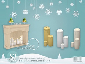 Sims 4 — Estrela 3 Candles by SIMcredible! — by SIMcredibledesigns.com available at TSR 3 colors variations