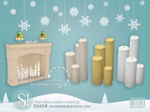 Sims 4 — Estrela 4 Candles by SIMcredible! — by SIMcredibledesigns.com available at TSR 3 colors variations