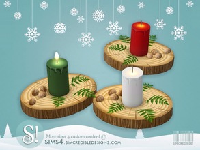 Sims 4 — Estrela Candle rustic by SIMcredible! — by SIMcredibledesigns.com available at TSR 3 colors variations