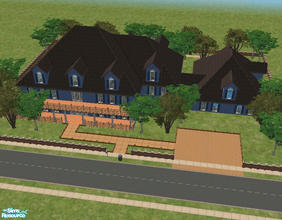 Sims 2 — 20, Sunset avenue by Enhlee — Great house on two floors, large rooms and annex with indoor swimming pool