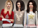 Sims 4 — Comfy Christmas Sweater by Black_Lily — YA/A/Teen 3 Styles New item GET TO WORK NEEDED