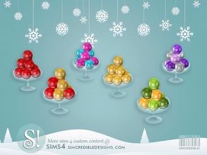 Sims 4 — Estrela Glass ornaments by SIMcredible! — by SIMcredibledesigns.com available at TSR 6 colors variations