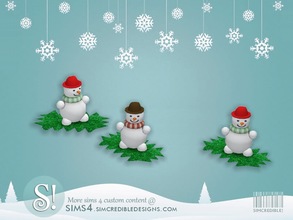 Sims 4 — Estrela Snowman by SIMcredible! — by SIMcredibledesigns.com available at TSR 2 colors variations