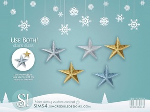 Sims 4 — Estrela Christmas wall star small by SIMcredible! — by SIMcredibledesigns.com available at TSR 5 colors