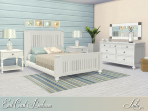 Sims 4 — East Coast Bedroom by Lulu265 — A coastal themed bedroom with three color variations . Please do not copy,