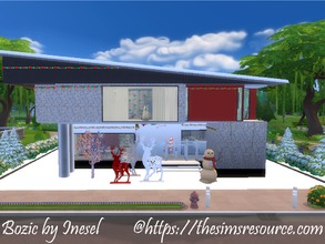 Sims 4 — Bozic by Inesel — To celebrate the festive season, here's a Christmas/winter themed modern house. Features 3