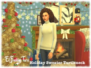 Sims 4 — EFT Holiday Sweater Turtleneck Collection by elfreakingtoro — 12 swatches, same package Comes in white, gray,