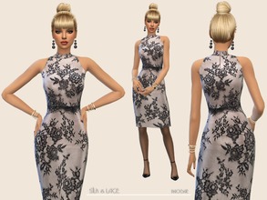 Sims 4 — Silk&Lace by Paogae — Elegant and classic dress, delicate silk and lace, to be wonderful always. Categories: