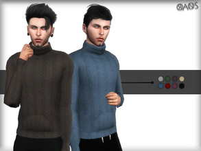 Sims 4 — Knit Sweatshirt by OranosTR — A new sweatshirt for male. ^_^ - New Mesh - 8 color - Cas thumbnail