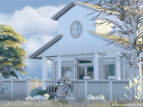 Sims 4 — CHRISTMAS LIGHT by -Merci- — It is a warm house with its own air in winter. It is intertwined with nature far