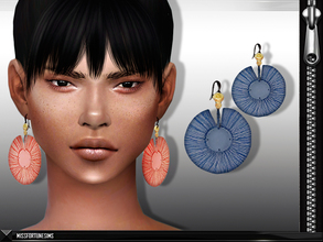 Sims 4 — MFS Ellen Earrings by MissFortune — New Mesh - Custom thumbnail - 4 colors - Standalone