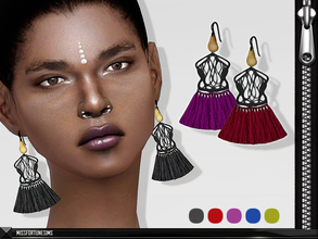 Sims 4 — MFS Rosie Earrings by MissFortune — New Mesh - Standalone - 5 Colors - Custom thumbnail