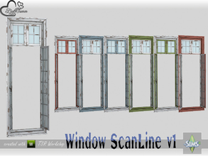 Sims 4 — WindowSet ScanLine Full 1x1 v1 open R by BuffSumm — Part of the *Window Set ScanLine* Created by BuffSumm @ TSR