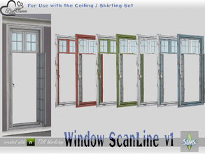 Sims 4 — WindowSet ScanLine Full 1x1 v1 ceiling open R by BuffSumm — Part of the *Window Set ScanLine* Created by