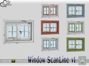 Sims 4 — WindowSet ScanLine Privacy 1x1 v1 R by BuffSumm — Part of the *Window Set ScanLine* Created by BuffSumm @ TSR