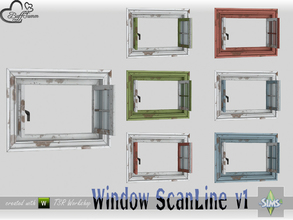 Sims 4 — WindowSet ScanLine Privacy 1x1 v1 open R by BuffSumm — Part of the *Window Set ScanLine* Created by BuffSumm @