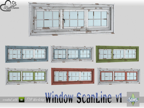 Sims 4 — WindowSet ScanLine Privacy 2x1 v1 R by BuffSumm — Part of the *Window Set ScanLine* Created by BuffSumm @ TSR
