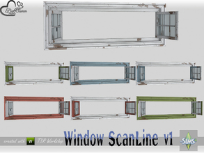 Sims 4 — WindowSet ScanLine Privacy 2x1 v1 open R by BuffSumm — Part of the *Window Set ScanLine* Created by BuffSumm @