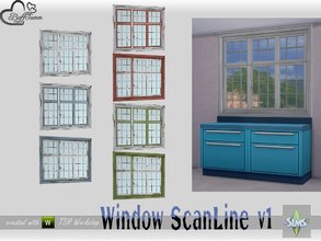 Sims 4 — WindowSet ScanLine Counter 2x1 v1 R by BuffSumm — Part of the *Window Set ScanLine* Created by BuffSumm @ TSR
