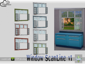 Sims 4 — WindowSet ScanLine Counter 2x1 v1 open by BuffSumm — Part of the *Window Set ScanLine* Created by BuffSumm @ TSR